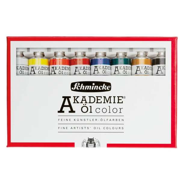 Farby olejne Akademie Schmincke, zestaw 8 x 20 ml