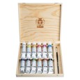 Farby olejne Akademie Schmincke, 12 x 60 ml, drewniana kaseta