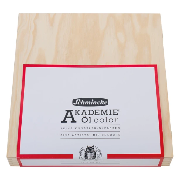 Farby olejne Akademie Schmincke, 12 x 60 ml, drewniana kaseta