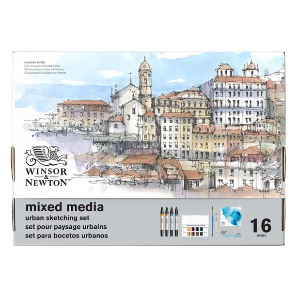 Zestaw artystyczny Urban Sketching Mixed Media W&amp;N, 16 elem.