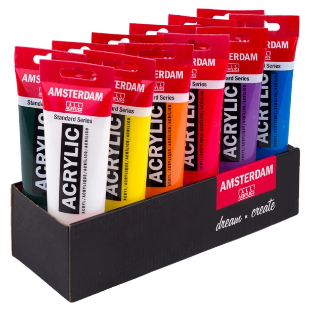 Farby akrylowe Talens Amsterdam, 12 x 120 ml