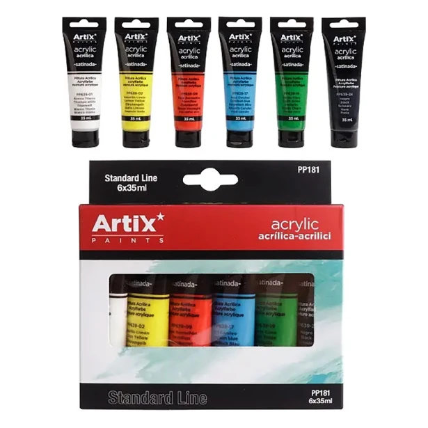 Farby akrylowe Artix, 6 x 35 ml