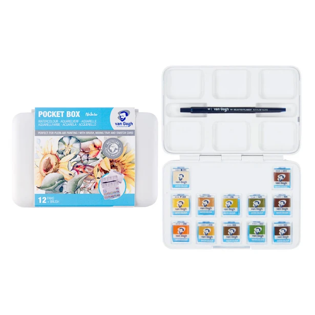 Nature – zestaw akwareli Van Gogh Pocket Box, 12 kol.