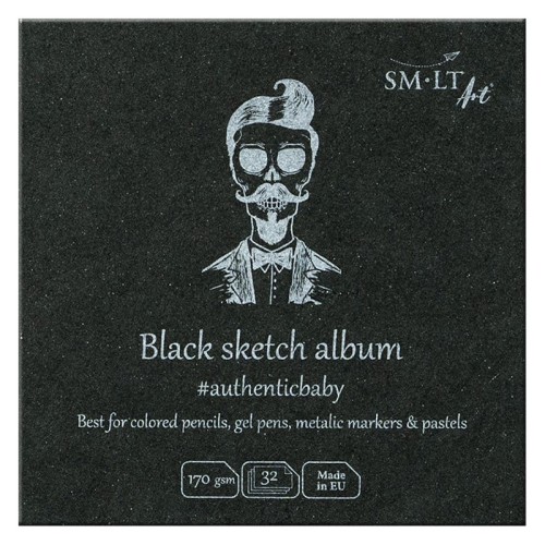 czarny szkicownik SMLT 9 x 9 cm