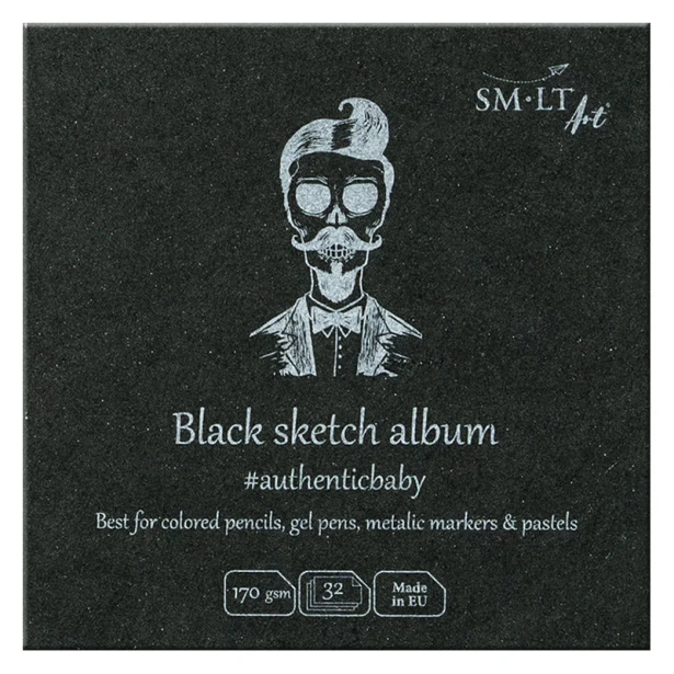 czarny szkicownik SMLT 9 x 9 cm