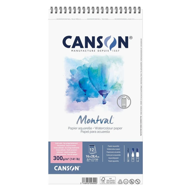 canson montval spirala 16 x 28.4
