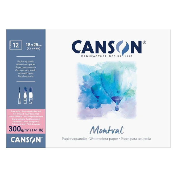 canson montval 18 x 25 cm 300g