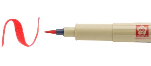 red Pigma Micron Brush