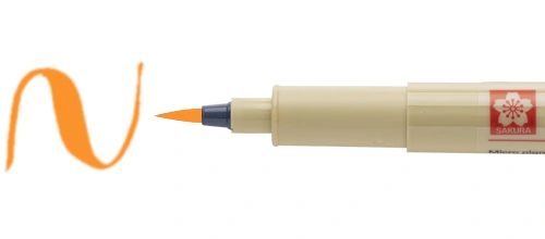 orange pisak pędzelkowy Pigma Brush