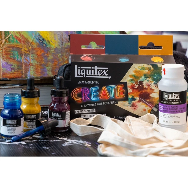 zestaw tuszy akrylowych liquitex w saszetce