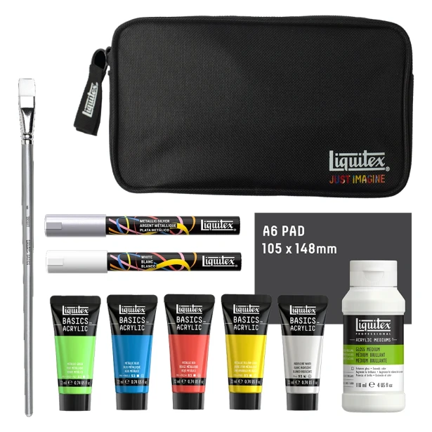 zestaw farb akrylowych liquitex w saszetce