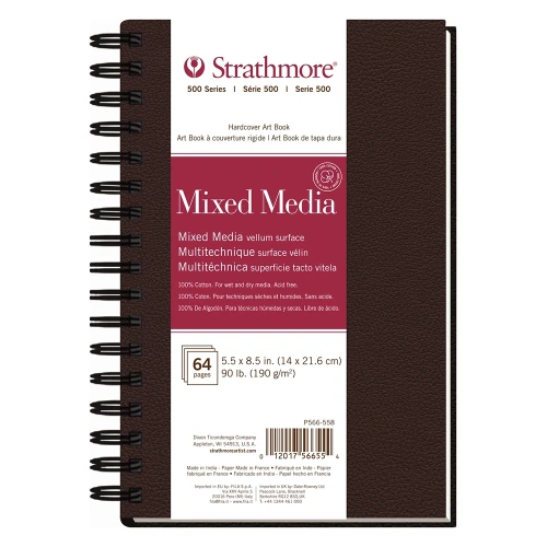 blok na spirali w twardej oprawie mixed media Strathmore
