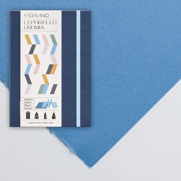 blok leporello fabriano light blue
