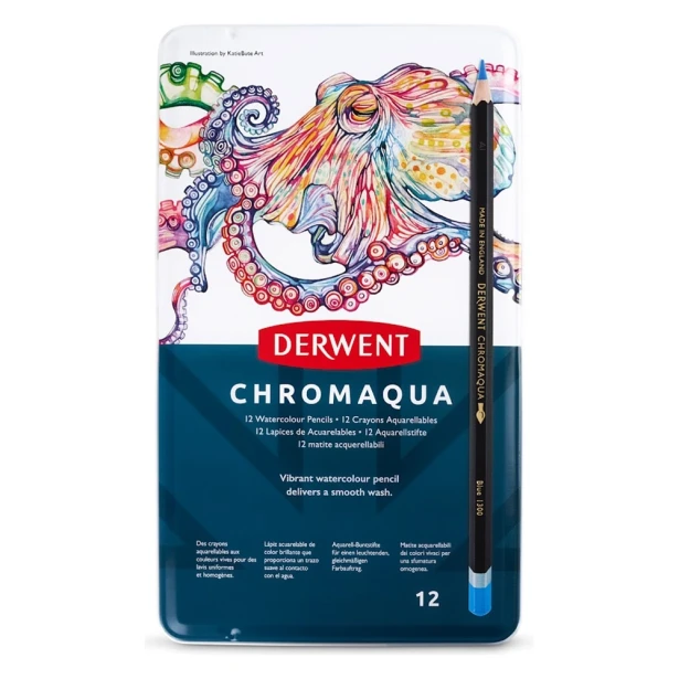 kredki akwarelowe Derwent Chromaqua 12 kolorów