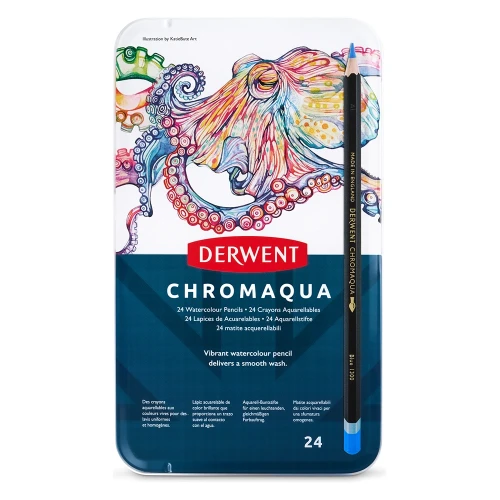 kredki akwarelowe Chromaqua Derwent 24 kolorów