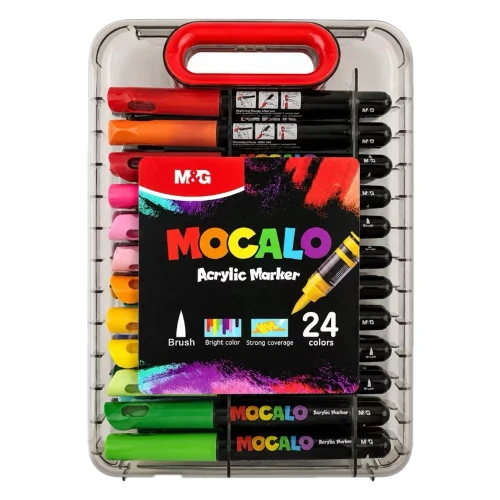 Mocalo marker zestaw 24 brush