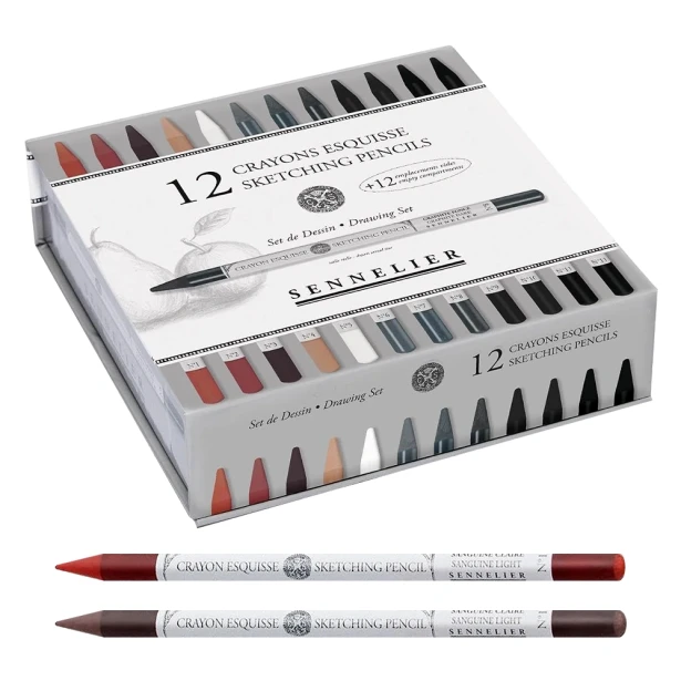 sennelier crayons 12 ołówki bezdrzewne