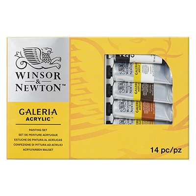 Farby akrylowe Galeria, zestaw 10 x 60ml + akcesoria