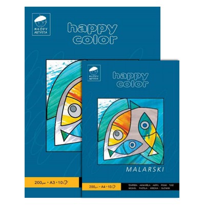 Blok malarski A4 Happy Color, 200g