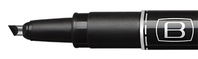 B – czarny Foliopis permanentny Rystor