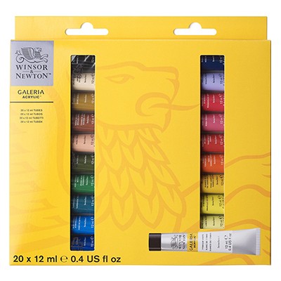 Farby akrylowe Galeria, zestaw 20 x 12 ml
