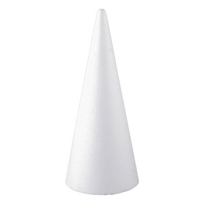 Stożek, figura styropianowa do dekoracji, 250 mm