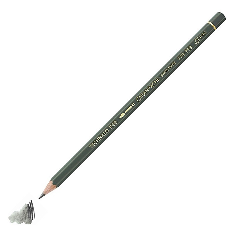RGB green Technalo, ołówek akwarelowy Caran d'Ache