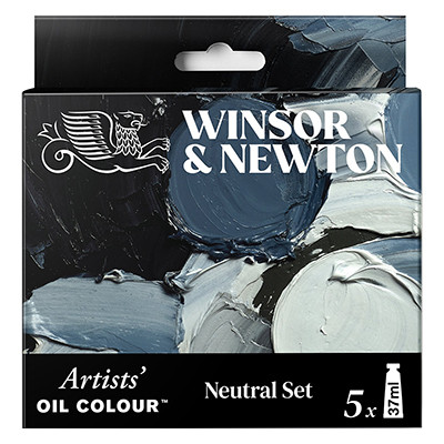 Neutral Set, zestaw farb olejnych Artists' W&N, 5 x 37 ml