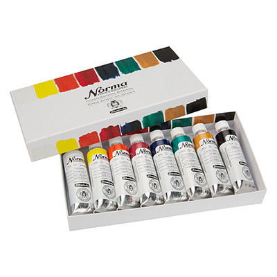 Farby olejne Norma Professional, zestaw 8 x 35 ml