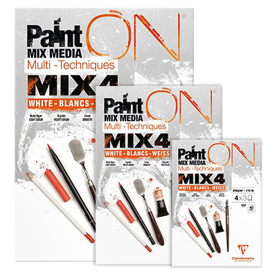 Paint ON MIX4, blok mix media A6, Clairefontaine