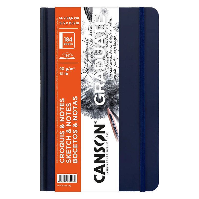 Notes Canson Graduate Sketch&Note A5, twarda oprawa granat