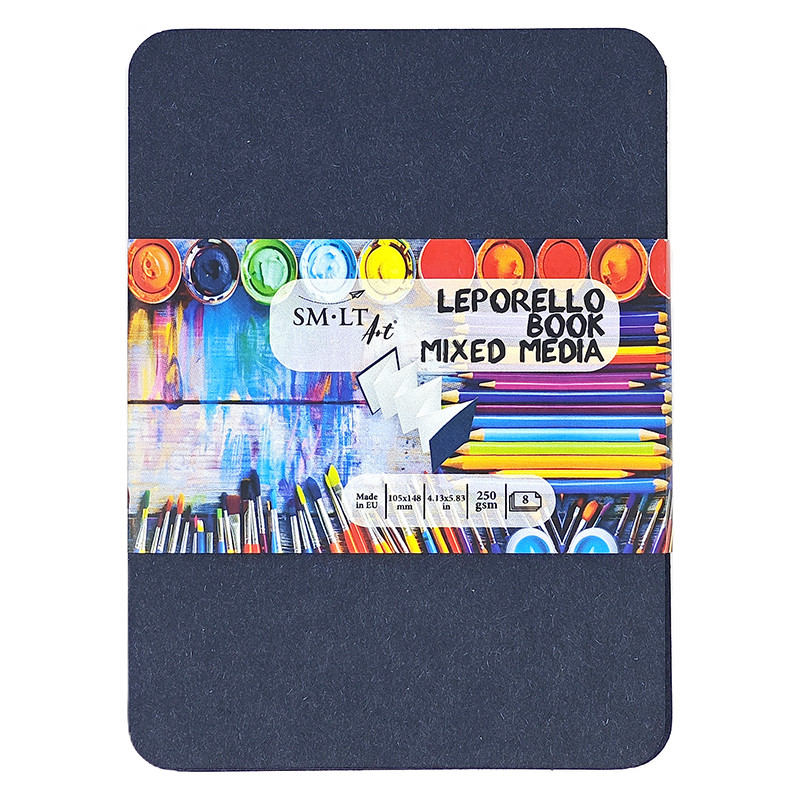 Leporello Book Mixed Media SMLT 10.5 x 14.8 cm